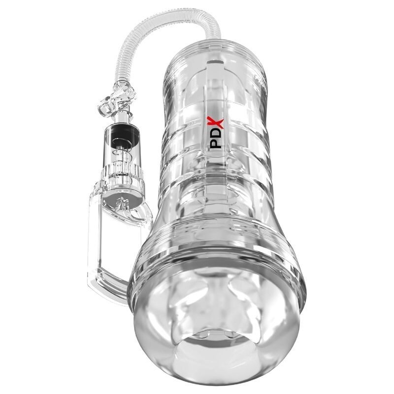 PDX ELITE - VIEWTUBE VAC XXL MANGE TRANSPARENTE AVEC POMPE DASPIRATION 27,3 CM