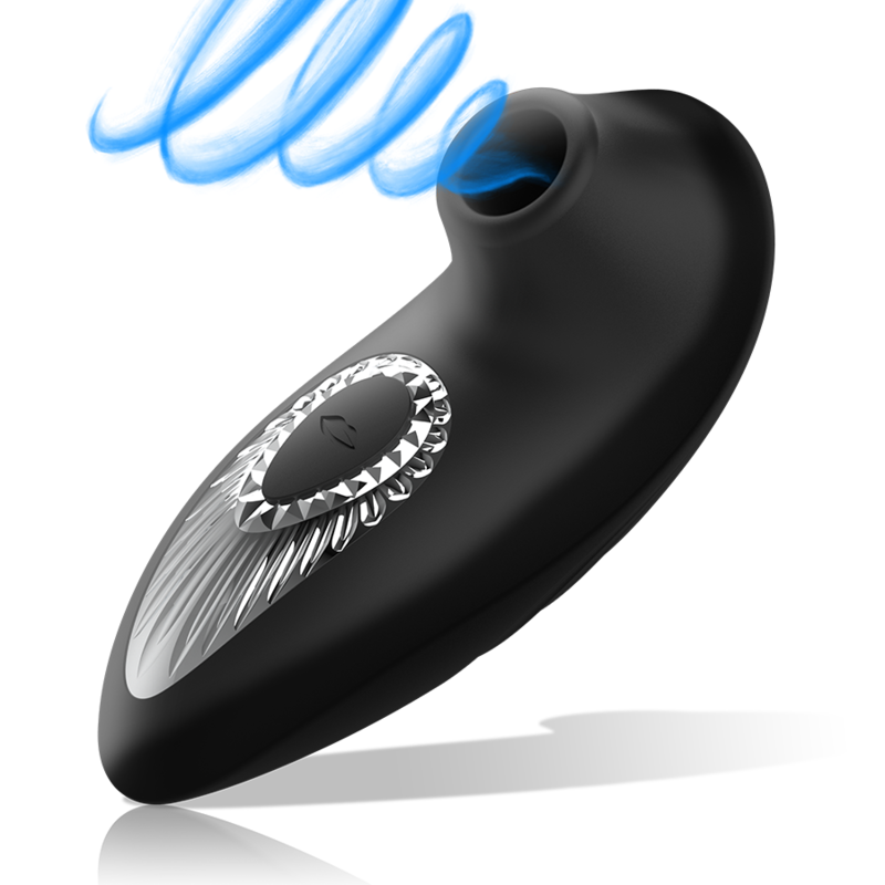 BLACKandSILVER - DRAKE DELUXE SUCKING VIBE RECHARGEABLE SILICONE NOIR