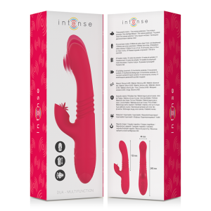 INTENSE - VIBRATEUR UP and DOWN RECHARGEABLE MULTIFONCTION DUA AVEC LANGUE ROUGE