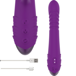 INTENSE - VIBRATEUR RECHARGEABLE MULTIFONCTION IGGY UP and DOWN AVEC STIMULATEUR CLITORAL VIOLET