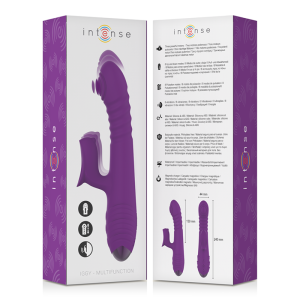 INTENSE - VIBRATEUR RECHARGEABLE MULTIFONCTION IGGY UP and DOWN AVEC STIMULATEUR CLITORAL VIOLET