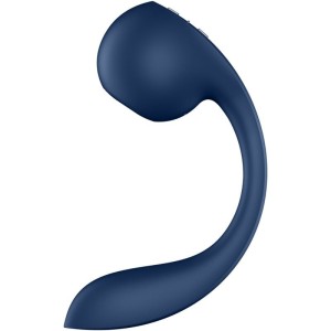 SATISFYER - PRO WAVE 4 STIMULATEUR POINT G ET IMPULSION DAIR APPLICATION GRATUITE BLEU FONCÉ