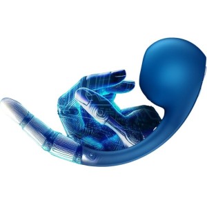 SATISFYER - PRO WAVE 4 STIMULATEUR POINT G ET IMPULSION DAIR APPLICATION GRATUITE BLEU FONCÉ