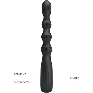 PRETTY LOVE - VIBRATEUR ANAL FEDERER 12 VIBRATIONS NOIR