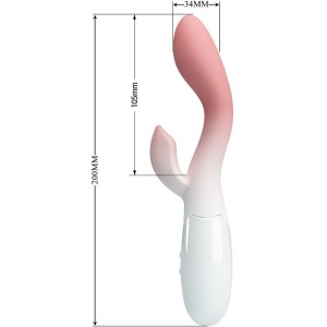 PRETTY LOVE - VIBRATEUR POINT G LUMINEUX STIMULATEUR DE CLITORIS 30 VIBRATIONS ROSE
