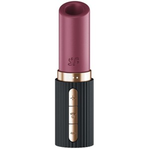 SATISFYER - STIMULATEUR DE CLITORIS DEEP KISS WAVE GRENAT - NOIR