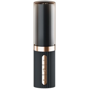 SATISFYER - STIMULATEUR DE CLITORIS DEEP KISS WAVE GRENAT - NOIR
