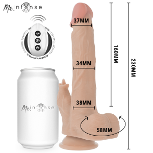 MR INTENSE - REDFORD MULTIFONCTION RÉALISTE AVEC VIBRATION ET TÉLÉCOMMANDE HAUT-BAS 23 CM -O- 3,5 CM