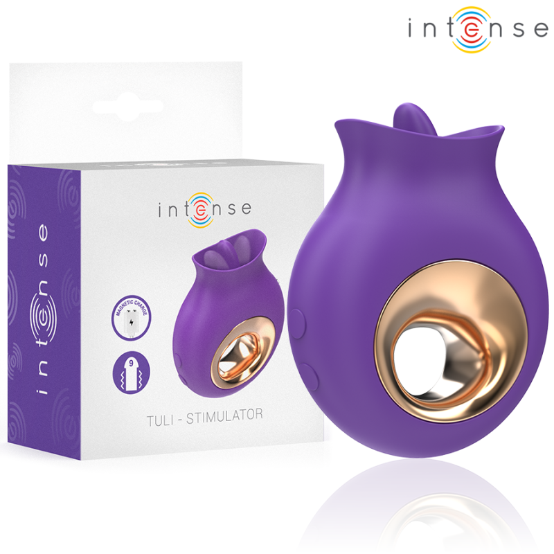 INTENSE - TULI STIMULATEUR CLITORIS 9 VIBRATIONS and 9 OSCILLATIONS VIOLET
