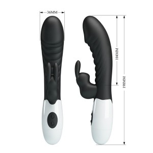 PRETTY LOVE - VIBRATEUR LAPIN NAUGHTY BUNNY 30 FONCTIONS NOIR