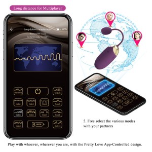 PRETTY LOVE - VIBRATEUR ŒUF À PROFONDEUR KLAY CONTRÔLÉ PAR APPLICATION VIOLET
