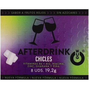 WUG After Drink – Le chewing-gum fonctionnel qui vous aide à retrouver de lénergie après une soirée. Plaquette de 8 unités
