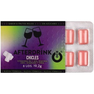 WUG After Drink – Le chewing-gum fonctionnel qui vous aide à retrouver de lénergie après une soirée. Plaquette de 8 unités
