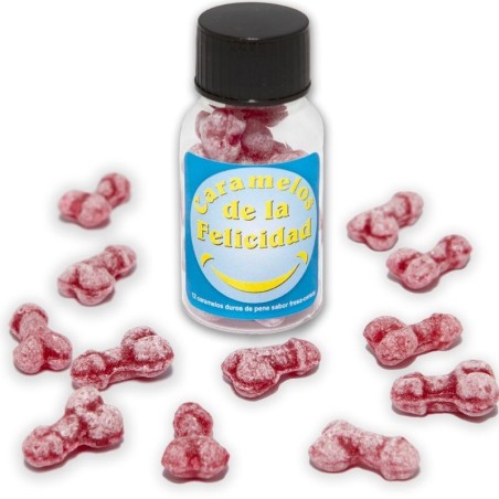 DIABLO PICANTE - POT DE 12 BONBONS HAPPY PENIS AUX FRAISE-CERISE