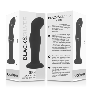 BLACKandSILVER - SEAN PLUG ANAL PREMIUM SILICONE NOIR