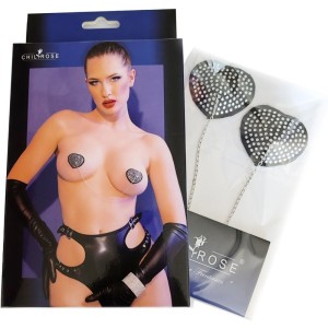 CHILIROSE - CR 4662 CACHE TÉTONS ARGENT and NOIR