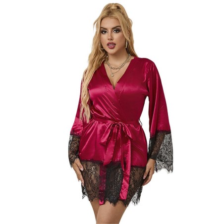 SUBBLIME - 953829 PYJAMA DENTELLE ÉLÉGANT STRING ROUGE L-XL