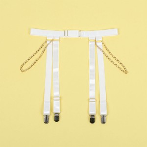 SUBBLIME - 954291 BODY AVEC CHAÎNES PORTE-JARRETELLES BLANC L-XL