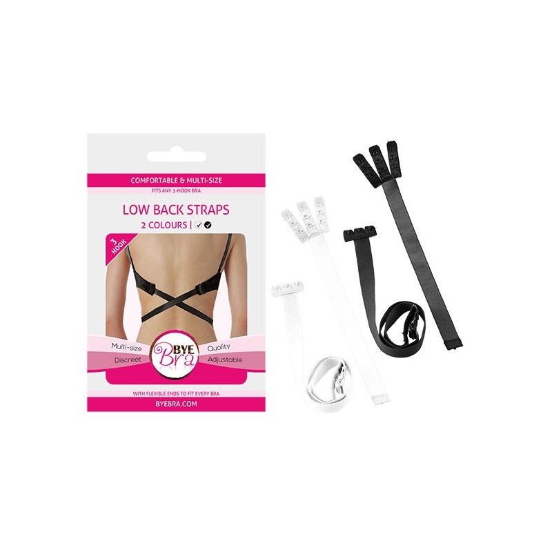 BYE-BRA - ADAPTATEUR DE SOUTIEN-GORGE À DOS OUVERT NOIR and BLANC