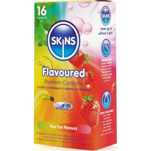 SKINS - PACK DE 16 PRÉSERVATIFS PREMIUM MULTI-SAVEURS