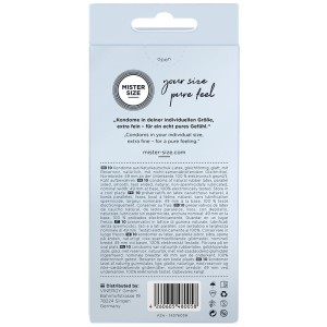 MISTER SIZE - PRÉSERVATIF TAILLE S 49 MM (10 UNITÉS)
