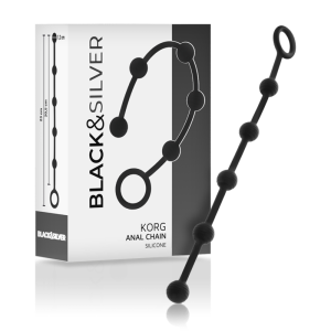 BLACKandSILVER - CHAPELET ANAL KORG SILICONE INITIATION 21 CM