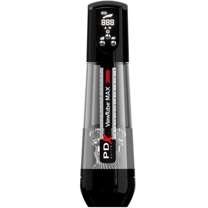 PDX ELITE - VIEWTUBE MAX VIEW MASTURBATEUR AUTOMATIQUE AVEC ASPIRATION TRANSPARENTE