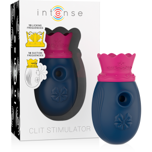 INTENSE - STIMULATEUR DE CLITORIS 10 MODES DASPIRATION ET DE LÉCHAGE - BLEU