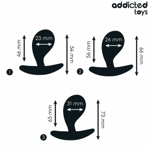 ADDICTED TOYS - LOT DE 3 PLUG ANAL MODÈLE 3