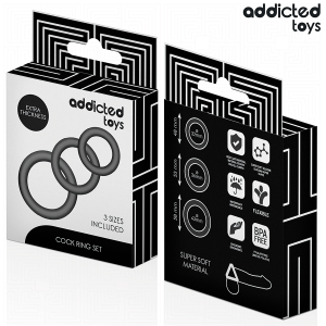 ADDICTED TOYS - LOT DE ANNEAUX EN SILICONE MODÈLE 1