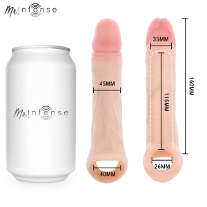 MR INTENSE - SIMON L PROTECTION PÉNALE EN SILICONE 16 CM -Ø- 4,5 CM
