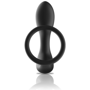 BLACKandSILVER - MASSEUR ANAL TÉLÉCOMMANDE RECHARGEABLE SILICONE NOIR