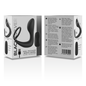 BLACKandSILVER - MASSEUR ANAL TÉLÉCOMMANDE RECHARGEABLE SILICONE NOIR
