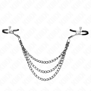 KINK - PINCES À METELIER AVEC 3 CHAÎNES NOIRES 20-23-28 CM