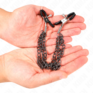 KINK - PINCES À METELIER AVEC 3 CHAÎNES NOIRES 20-23-28 CM