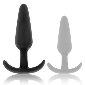 BLACKandSILVER - PLUG ANAL EN SILICONE KAEL AVEC POIGNÉE MOYENNE