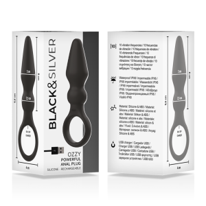 BLACKandSILVER - PUISSANT PLUG ANAL EN SILICONE OZZY