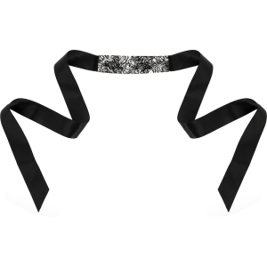 COQUETTE CHIC DESIRE - MASQUE EN DENTELLE NOIRE AVEC RUBAN