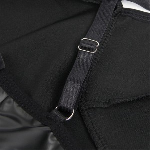 SUBBLIME - 955380 ROBE À BRETELLES EN CUIR NOIR L-XL