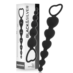BLACKandSILVER - CHAÎNE DE COEURS ANAL MILA 18 CM
