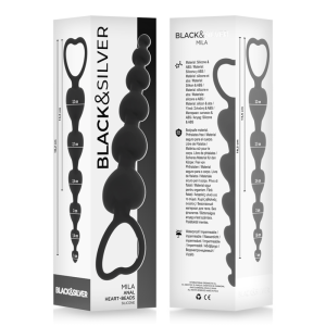 BLACKandSILVER - CHAÎNE DE COEURS ANAL MILA 18 CM