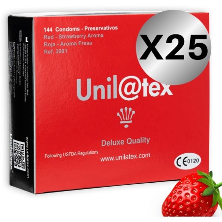 UNILATEX - CONSERVATEURS ROUGE - FRAISE PACK 25 X 144 UNITÉS