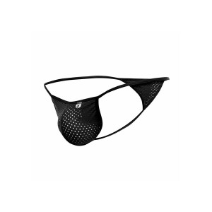 MOB - STRING EN V EN MICROFIBRE NOIR TAILLE L-XL