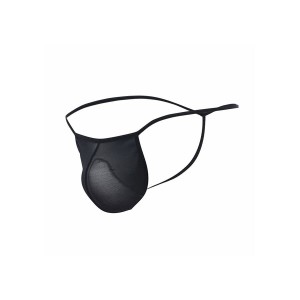 MOB - STRING TRANSPARENT EN FORME DE T NOIR TAILLE L-XL