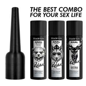 BLACK HOLE - APPLICATEUR DE LUBRIFIANT ANAL TAILLE L 100 ML