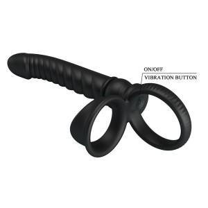 PRETTY LOVE - VIBRATEUR ANAL MERRITT AVEC ANNEAU ET VIBRATION NOIR
