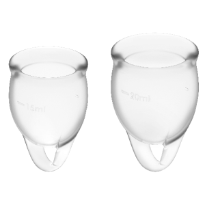 SATISFYER - COUPE MENSTRUELLE FEEL CONFIDENT BLEU FONCÉ 15 20 ML