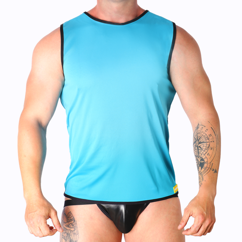 MACHO - T-SHIRT BLEU S-M
