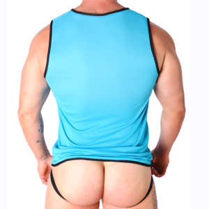 MACHO - T-SHIRT BLEU S-M