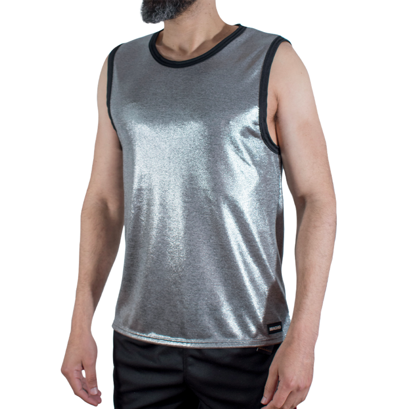 MACHO - T-SHIRT À PAILLETTES FINES S-M